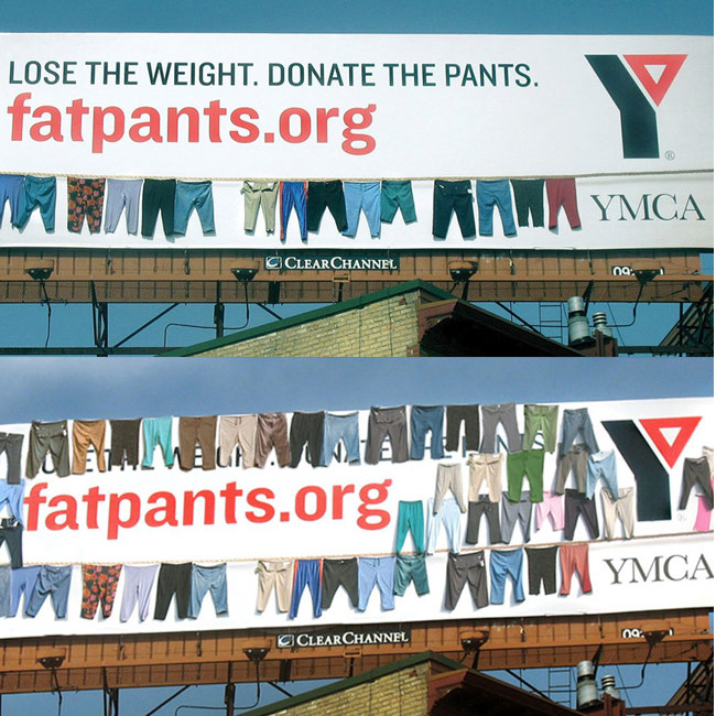 Read more about the article Mršavljenje vežbanjem i poklanjanje širokih pantalona: reklamiranje firme YMCA i usluge fitnesa