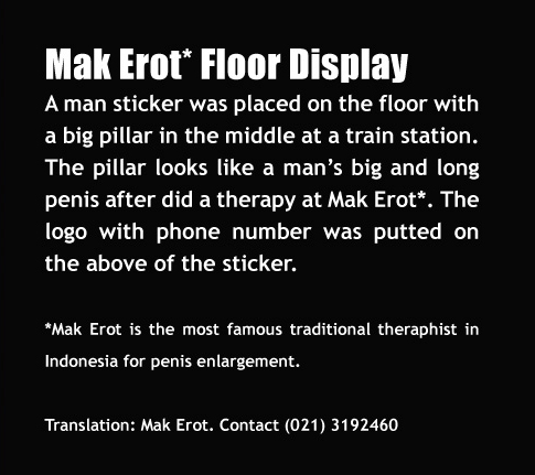 Reklama Mak Erot opisana na engleskom